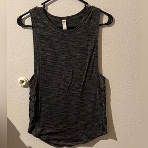 Lululemon Var-City Muscle Tank in Heathered Black